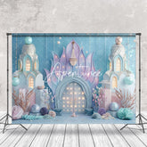 Aperturee - Elegant Mermaid Palace Pearls Cake Smash Backdrop